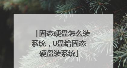 固态硬盘U盘安装系统教程（一步步教你使用固态硬盘U盘安装系统）-第2张图片-数码深度