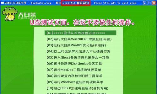 大白菜安装教程（利用大白菜将系统安装到U盘的详细步骤和注意事项）-第3张图片-数码深度