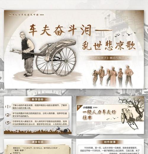 电脑骆驼祥子（揭秘鲁迅作品中的勤劳与无助，探索祥子的命运轨迹）-第1张图片-数码深度